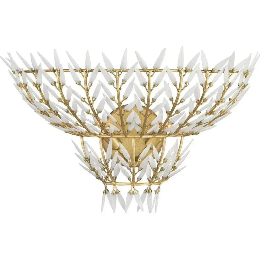 Magnum OpusIron Iron & Glass Gold Wall Sconce - LOOMLAN - Currey & Co - Wall Sconces