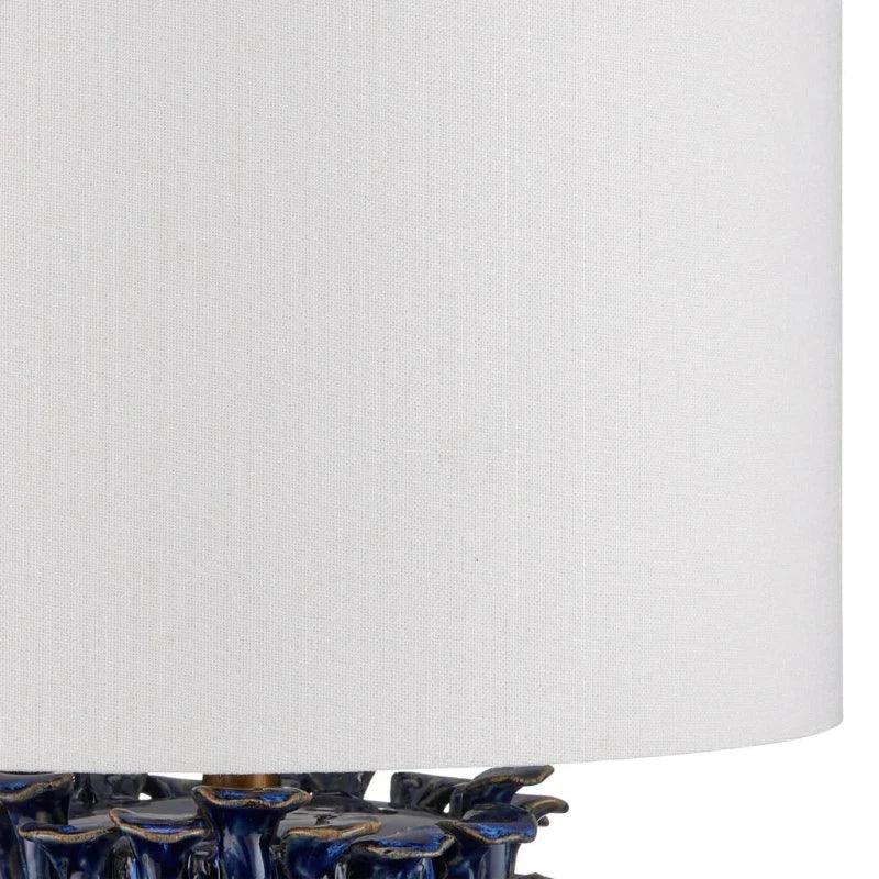 Maitake Hand Ceramic Wonder Blue Table Lamp - LOOMLAN - Currey & Co - Table Lamps