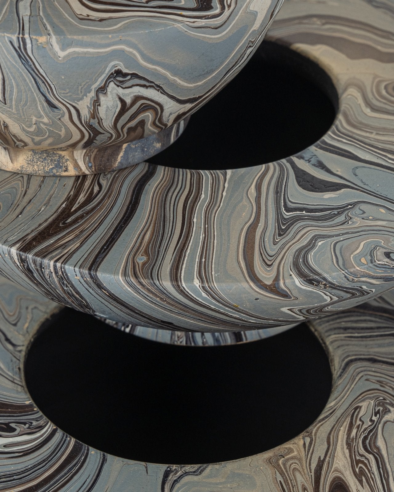 Marbleized Grey Marbleized Stacking Box (Set of 3)