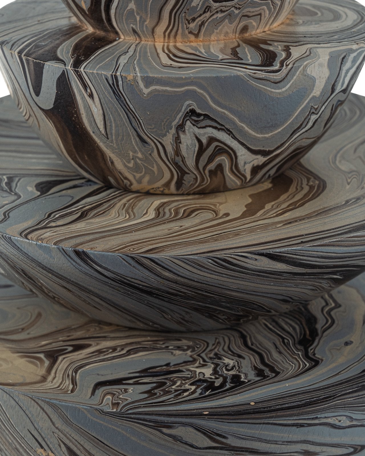 Marbleized Grey Marbleized Stacking Box (Set of 3)