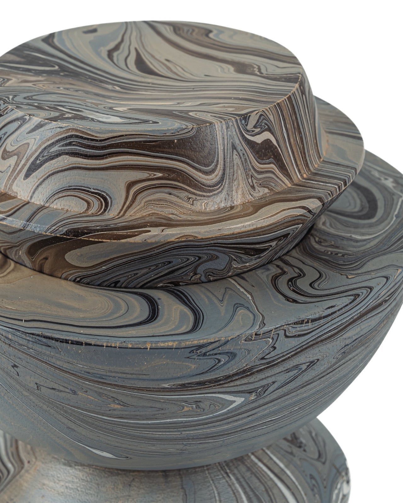 Marbleized Grey Marbleized Stacking Box (Set of 3)