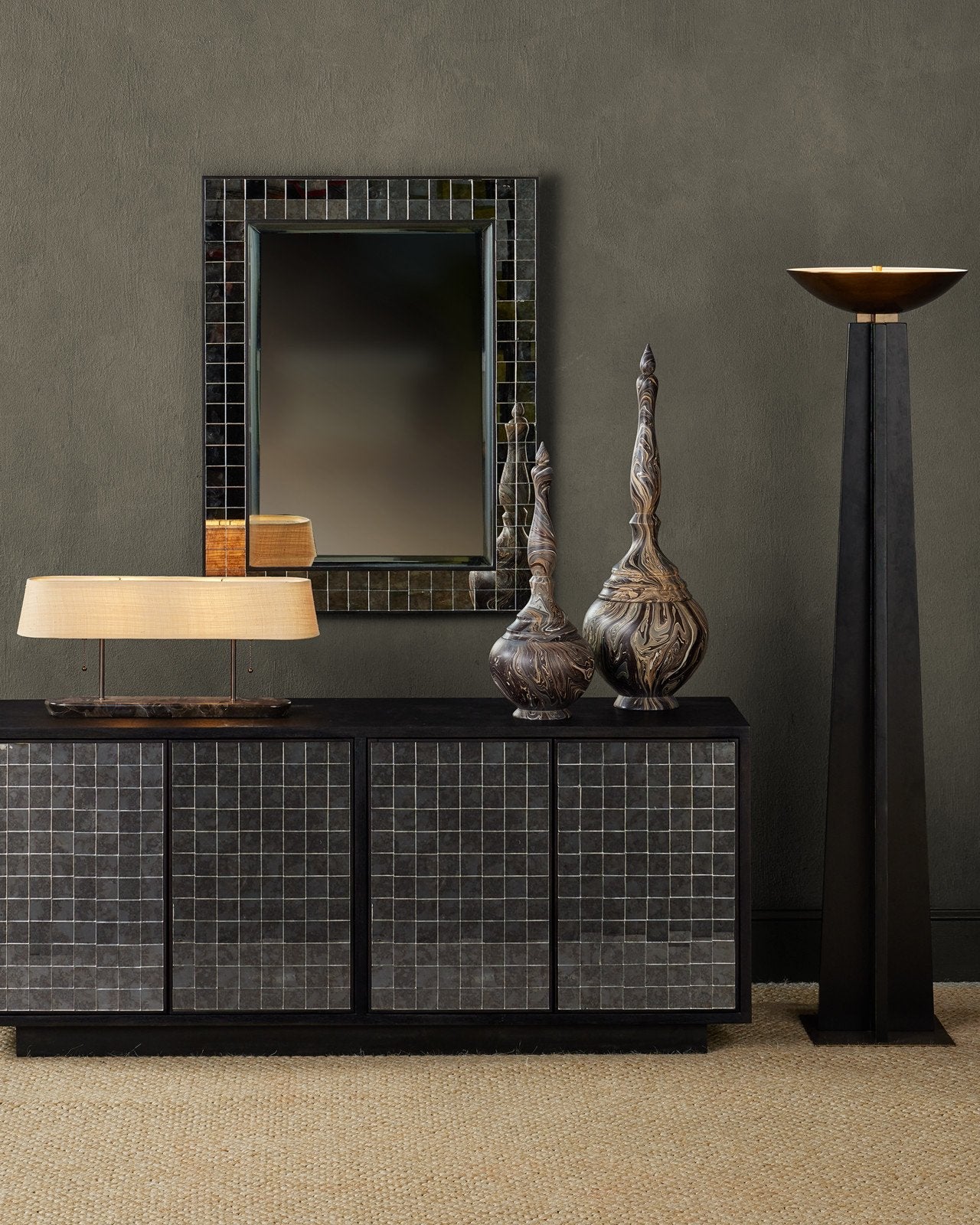 Marbleized Wood Short Turret Box