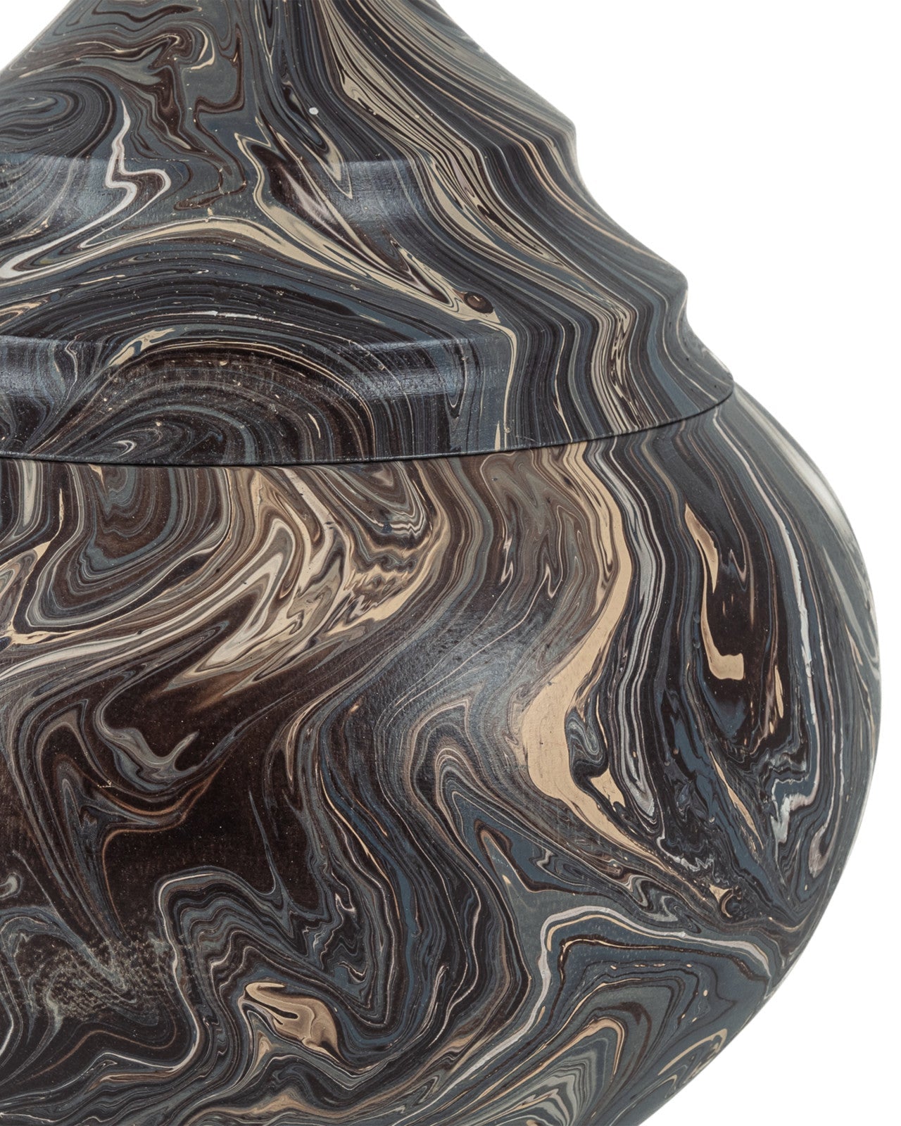 Marbleized Wood Short Turret Box