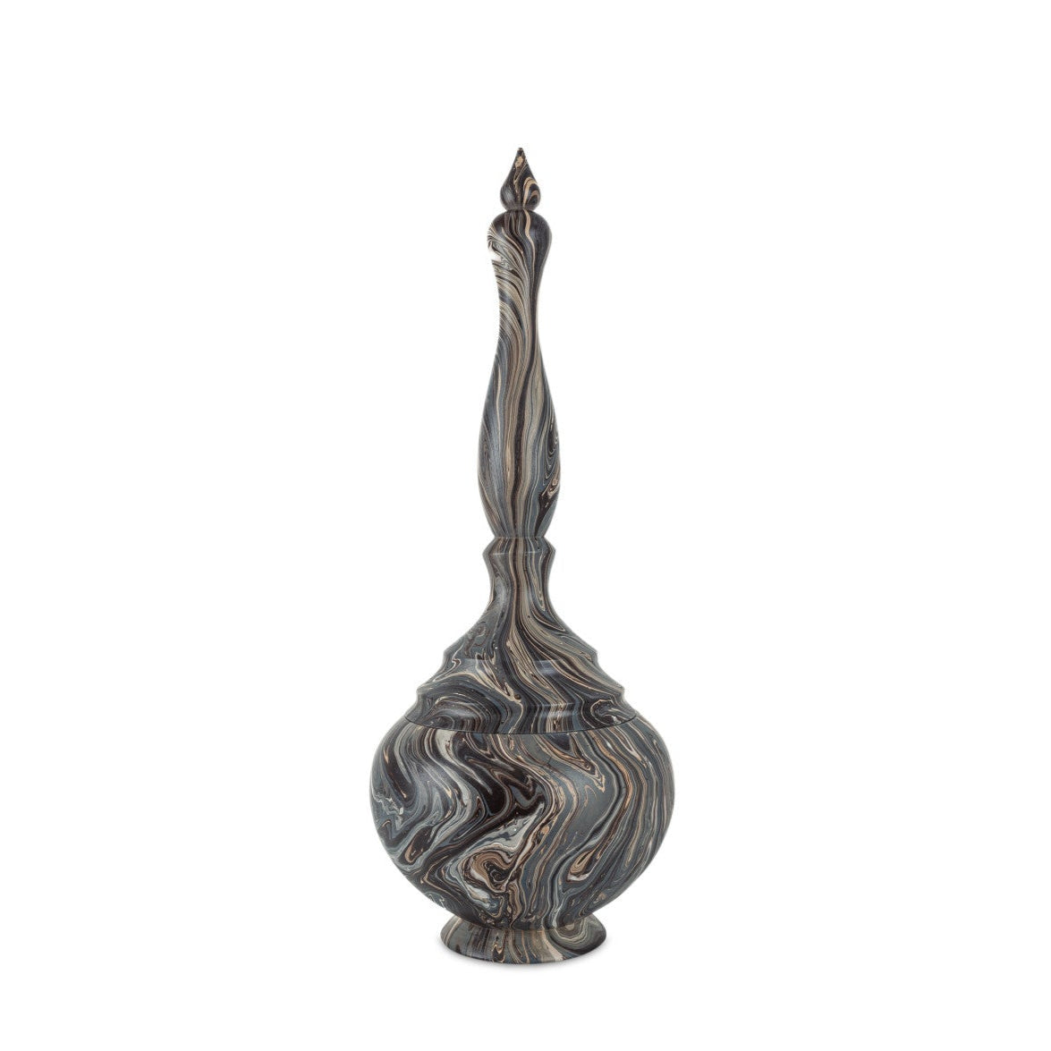 Marbleized Wood Short Turret Box