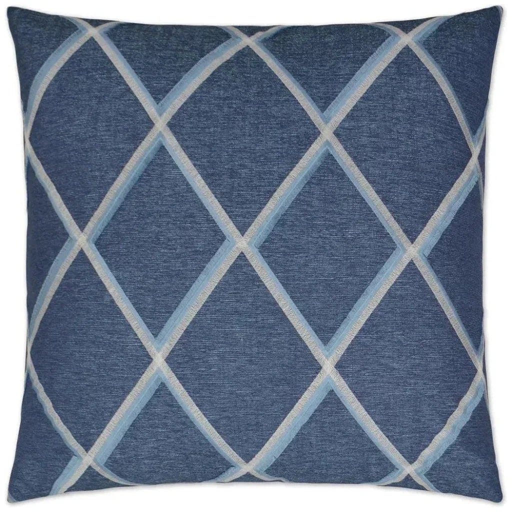 Markham Denim Blue Throw Pillow With Insert - LOOMLAN - Throw Pillows