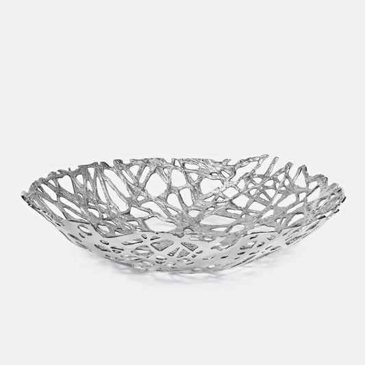 Luho Design House Marley Grand Mesh Silver Bowl