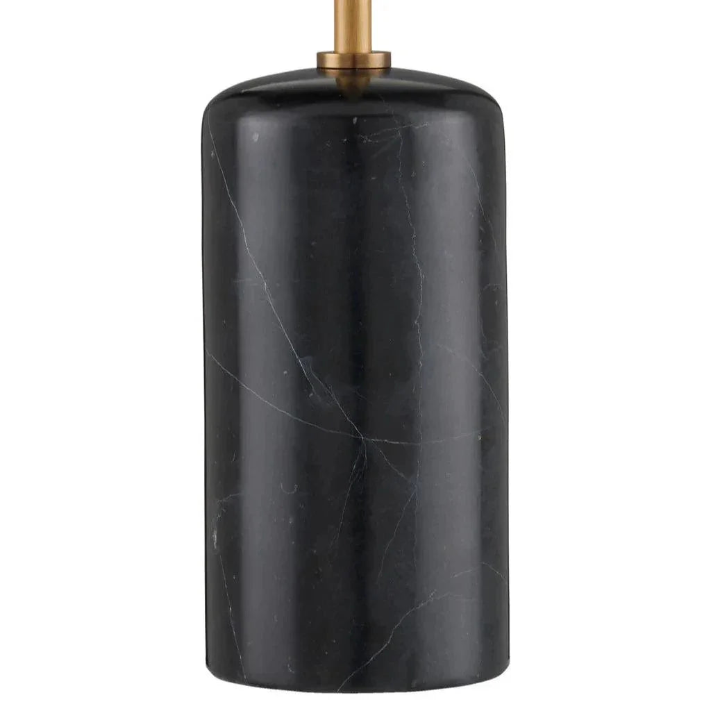 Martini Black Torchiere Table Lamp - LOOMLAN - Currey & Co - Table Lamps