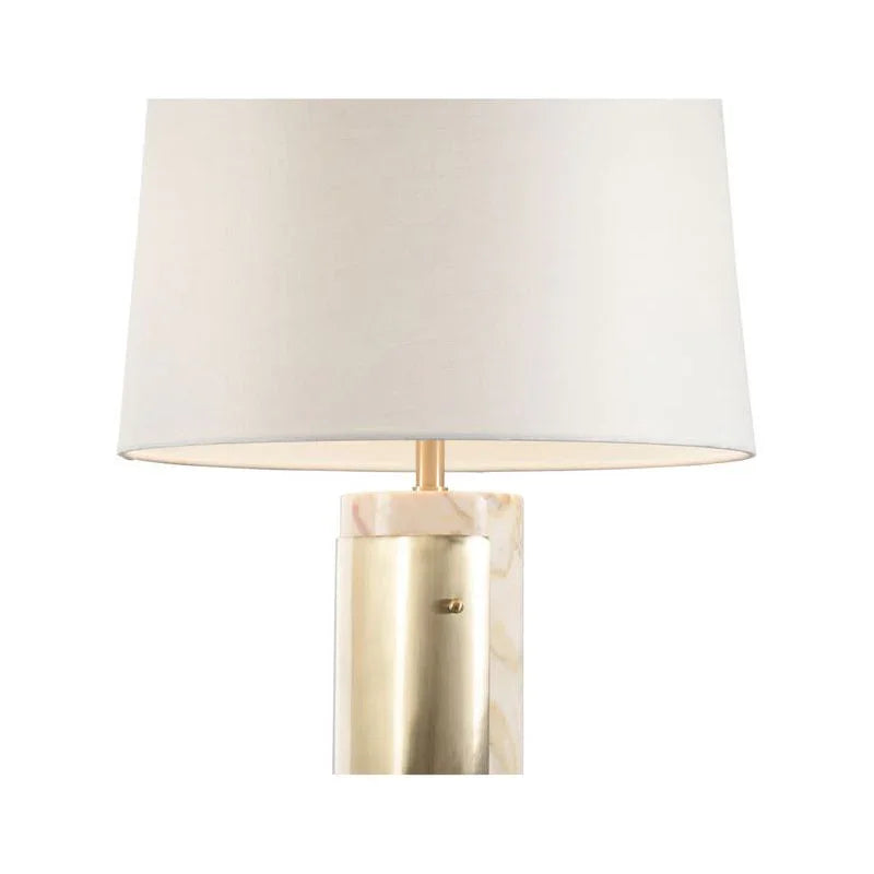Wildwood Matera Marble Accent Linen Shade Table Lamp