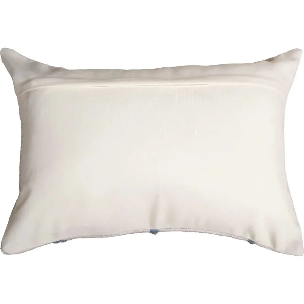 LOOMLAN Medallion Blue Lumbar Outdoor Pillow
