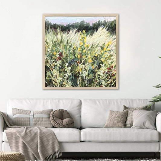 Memory of This Wood Frame Green Canvas Art