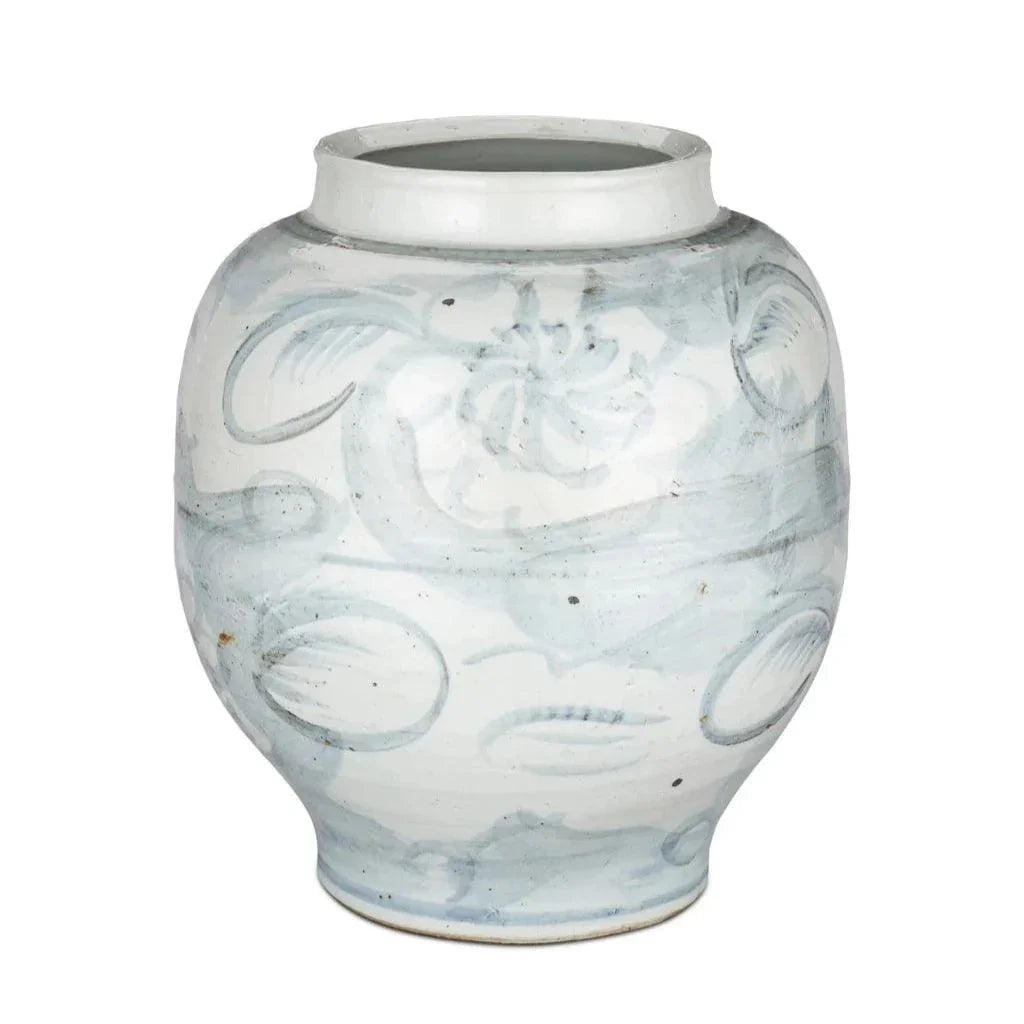 Ming - Style Countryside Large Preserve Pot - LOOMLAN - Currey & Co - Vases & Jars