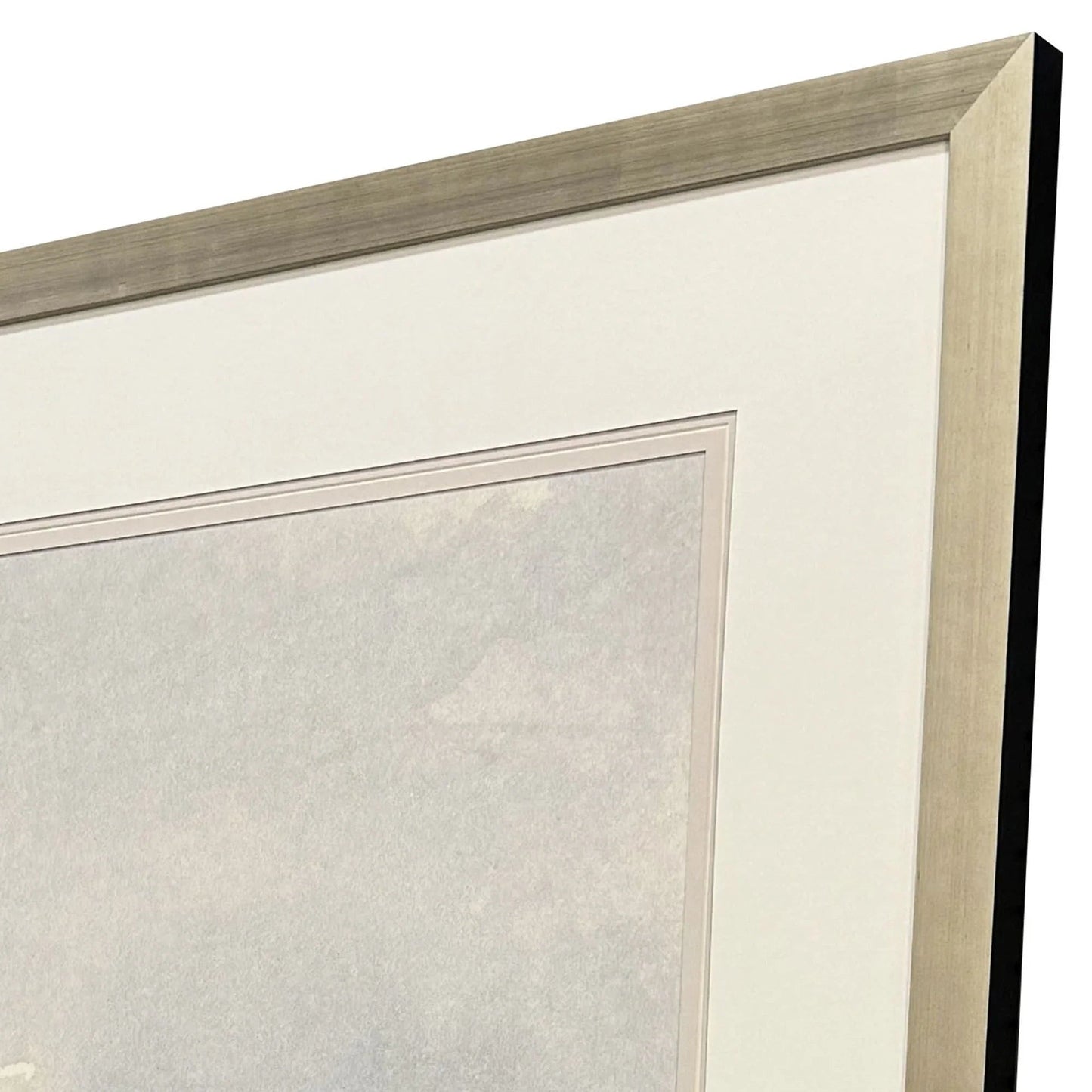 Misty I Wood Frame Blue Canvas Art