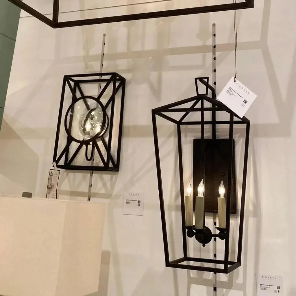 Mole Black Denison Wall Sconce - LOOMLAN - Currey & Co - Wall Sconces