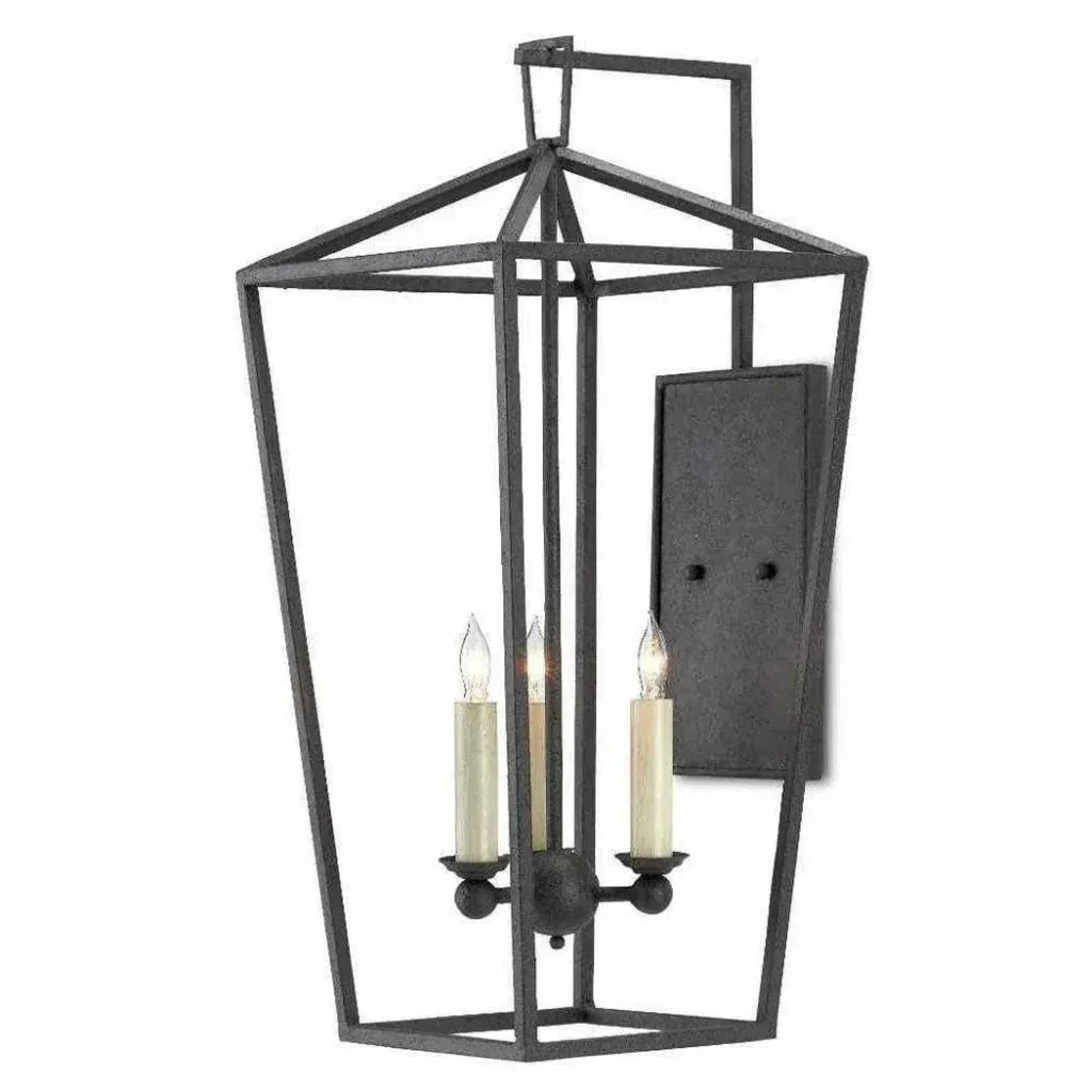 Mole Black Denison Wall Sconce - LOOMLAN - Currey & Co - Wall Sconces