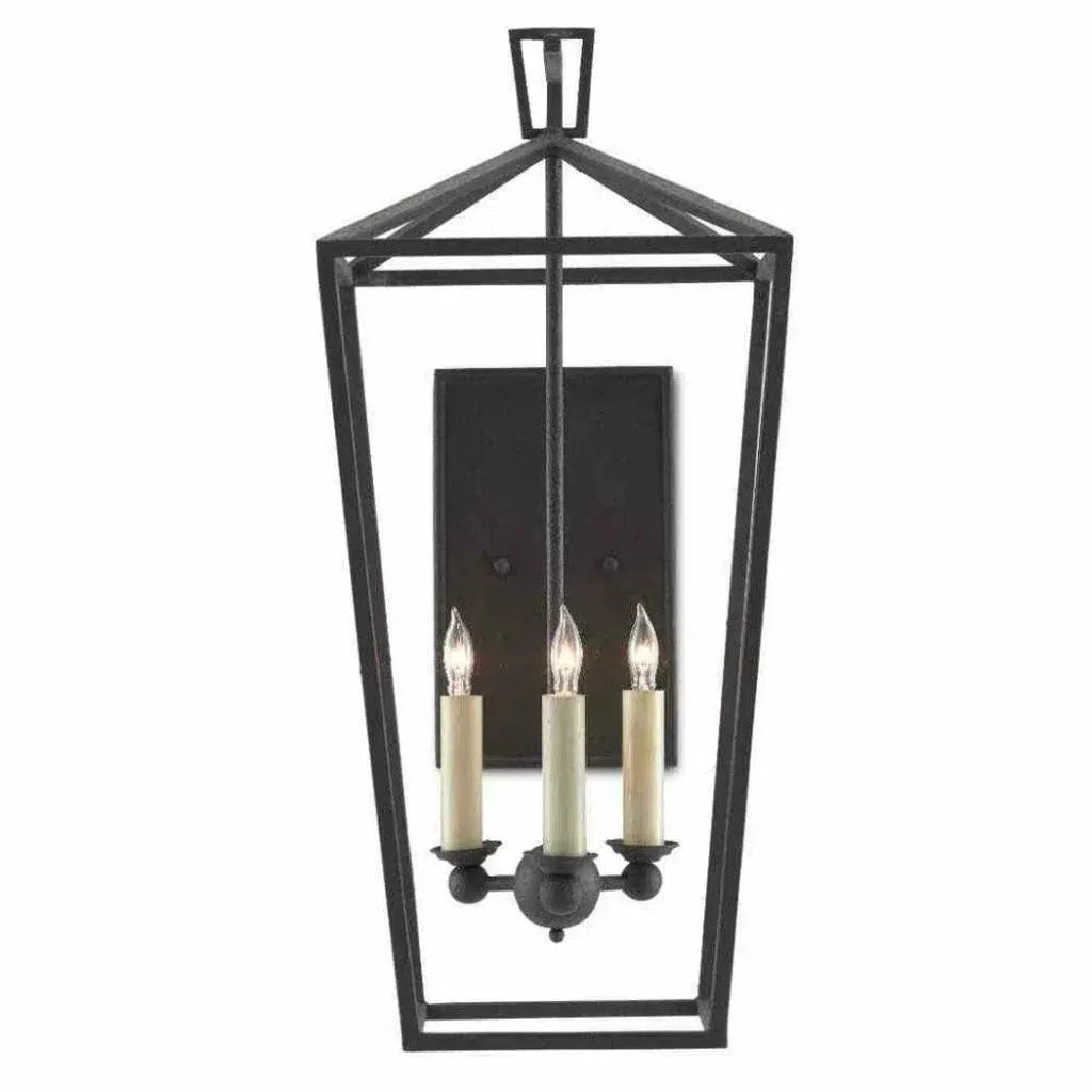 Mole Black Denison Wall Sconce - LOOMLAN - Currey & Co - Wall Sconces