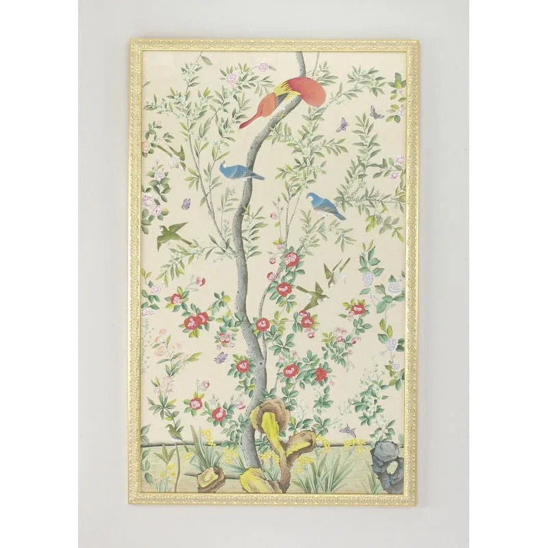 Montreal Panel-Bl Birds Hand Painted Artwork-Framed Wall Art-Chelsea House-LOOMLAN