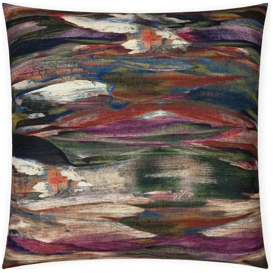 Montreux Plumage Abstract Purple Red Large Throw Pillow - LOOMLAN - D.V. Kap - Throw Pillows
