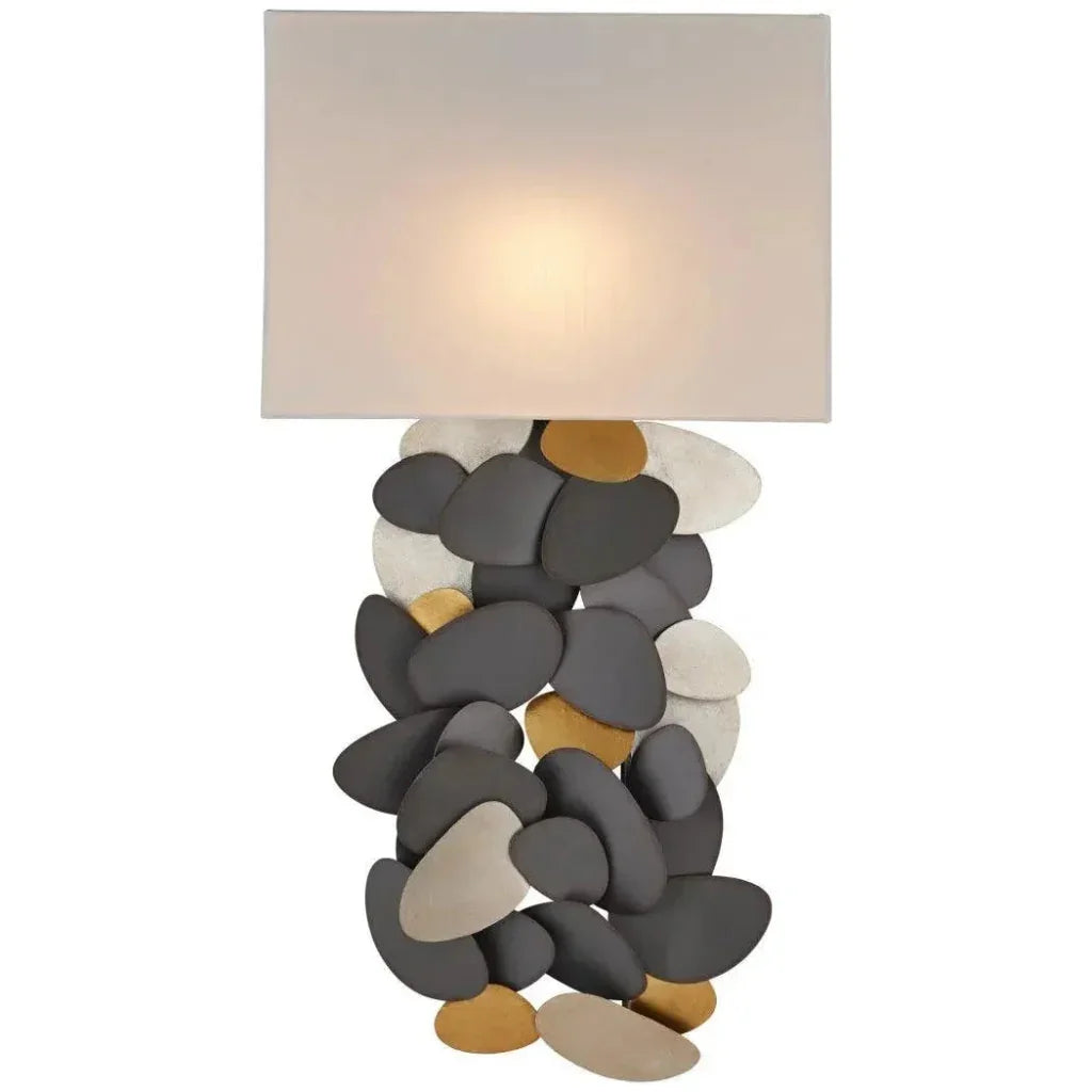 Moon Dust Iron Grey Wall Sconce - LOOMLAN - Currey & Co - Wall Sconces