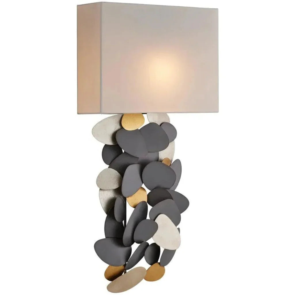 Moon Dust Iron Grey Wall Sconce - LOOMLAN - Currey & Co - Wall Sconces