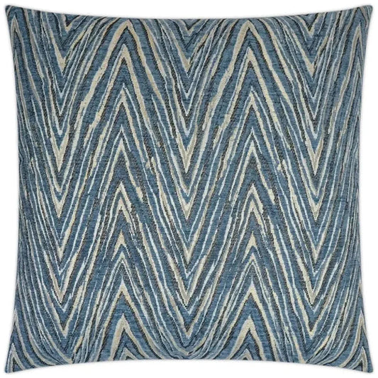 Nanga Blue Glam Chevron Blue Large Throw Pillow Insert - LOOMLAN - D.V. Kap - Throw Pillows