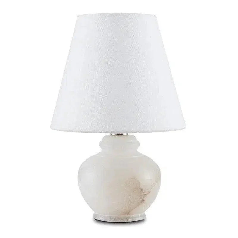 Natural Alabaster Piccolo Mini Table Lamp - LOOMLAN - Currey & Co - Table Lamps