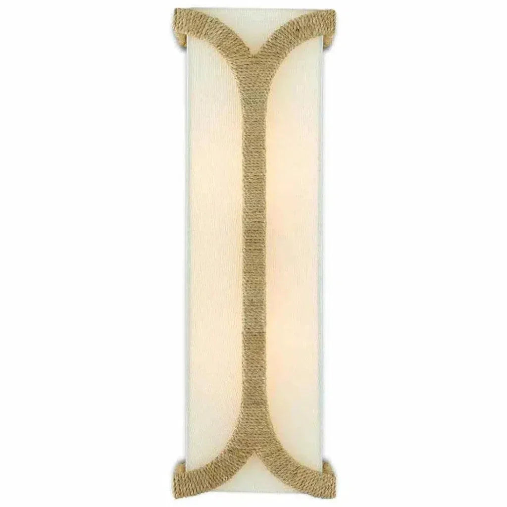 Natural Dark Gold Leaf Carthay Wall Sconce - LOOMLAN - Currey & Co - Wall Sconces