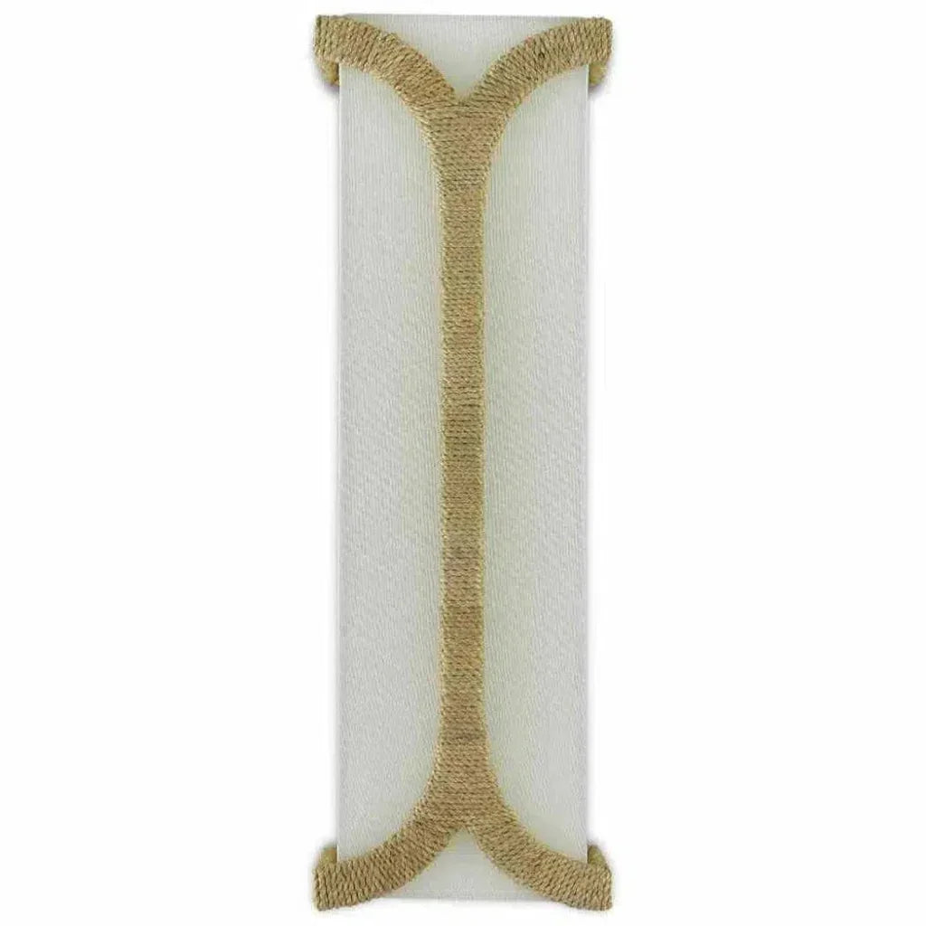 Natural Dark Gold Leaf Carthay Wall Sconce - LOOMLAN - Currey & Co - Wall Sconces
