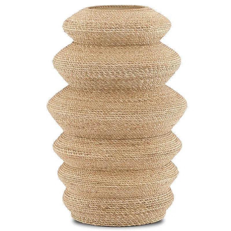 Natural Kavala Rope Vessel - LOOMLAN - Currey & Co - Statues & Sculptures