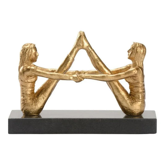Navasana Gold Yoga Accent Piece Sculpture - LOOMLAN - Wildwood - Statues & Sculptures