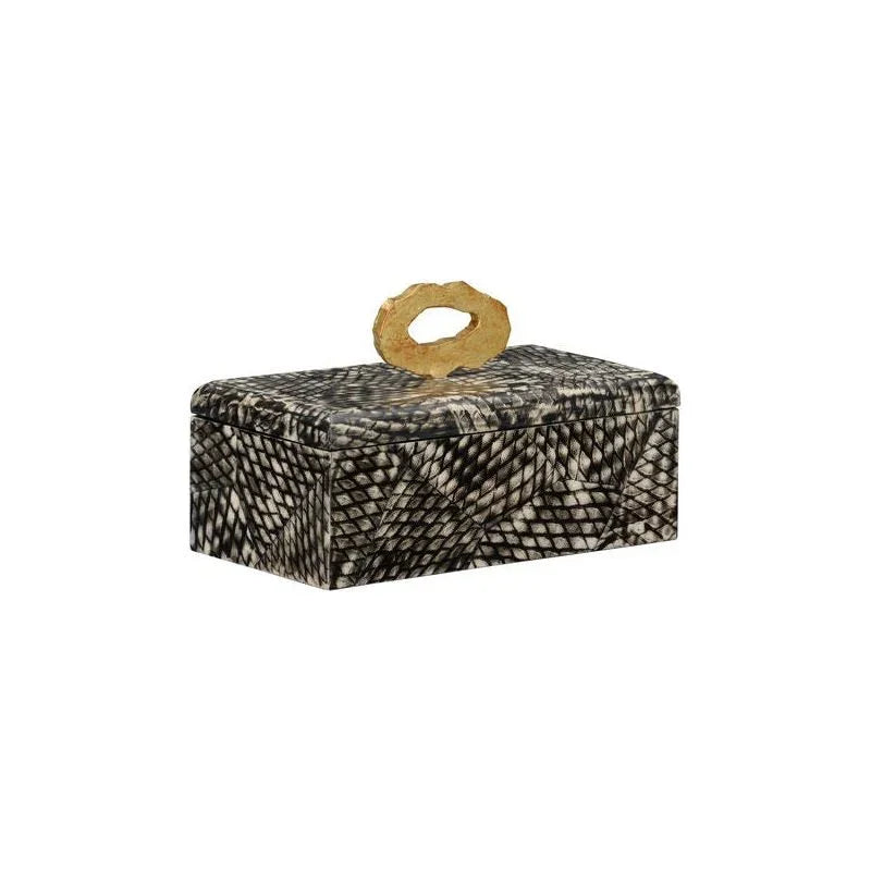 Nazare Black Fish Scale Finish Box - LOOMLAN - Wildwood - Boxes & Bowls