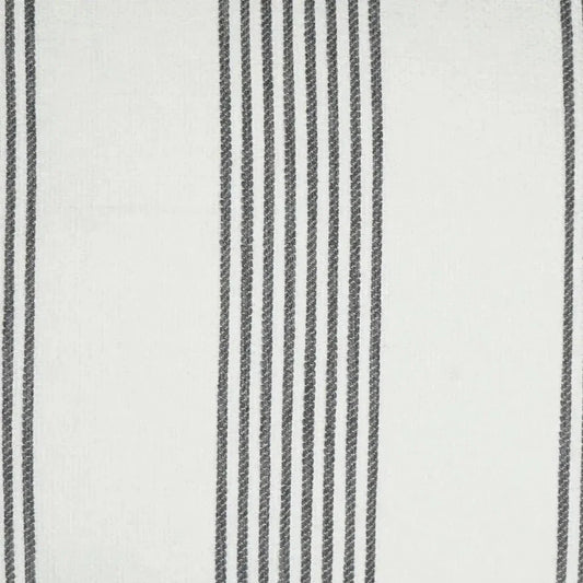 Newport Stripes Nautical White Grey Large Throw Pillow - LOOMLAN - D.V. Kap - Throw Pillows