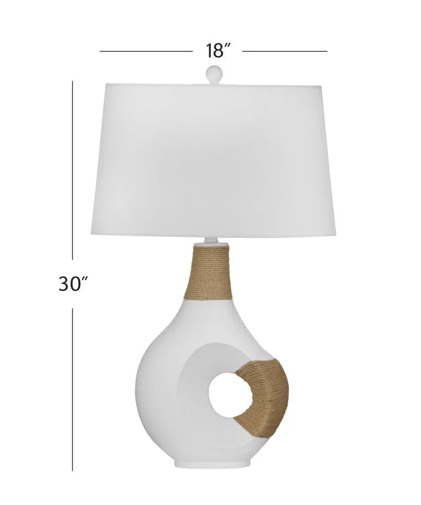 Nigel Modern White Table Lamp - LOOMLAN - Bassett Mirror - Table Lamps