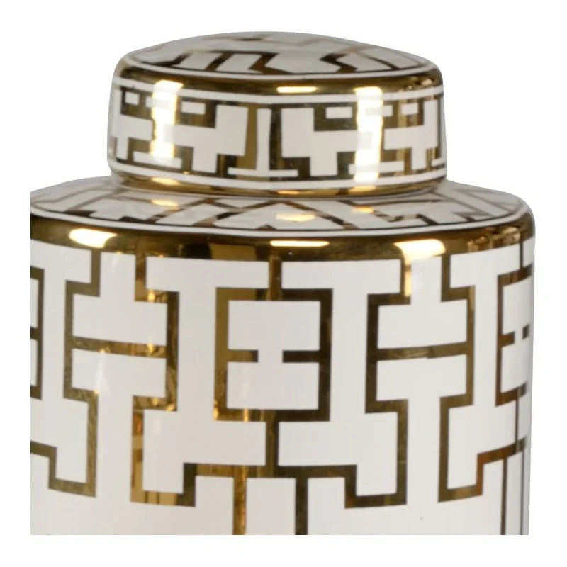 Noble White Glazed Porcelain Canister (Set of 3) - LOOMLAN - Wildwood - Vases & Jars