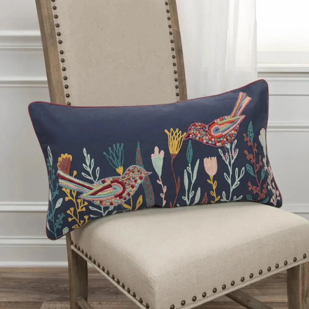Noches Black Lumbar Pillow With Insert - LOOMLAN - LOOMLAN - Throw Pillows