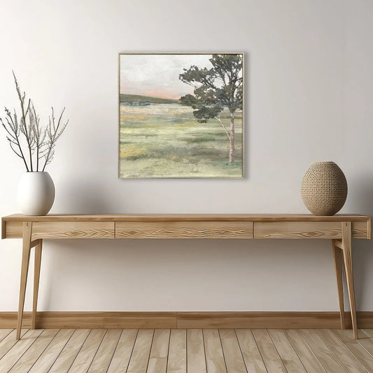 Noorong Transitional Green Canvas Art