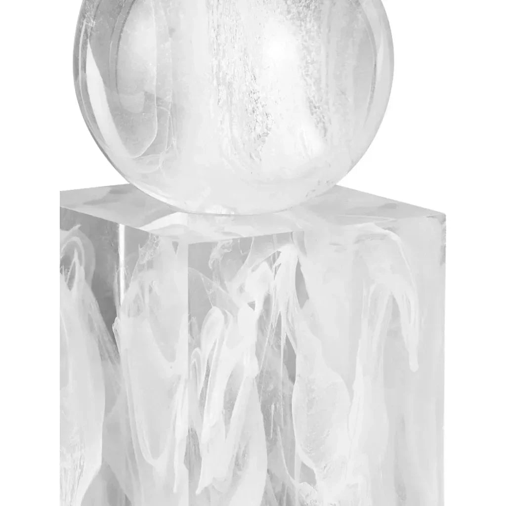 Nova Composite White Objects Sculpture 2PC - LOOMLAN - Currey & Co - Statues & Sculptures