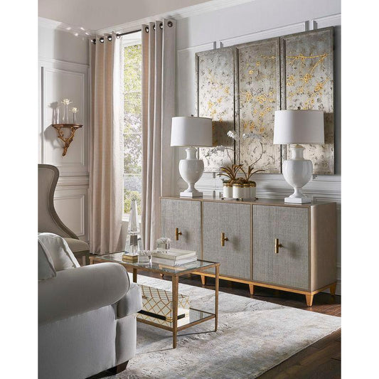 Obelisk Crystal And Gold Brass Base Sculpture - LOOMLAN - Chelsea House - Statues & Sculptures