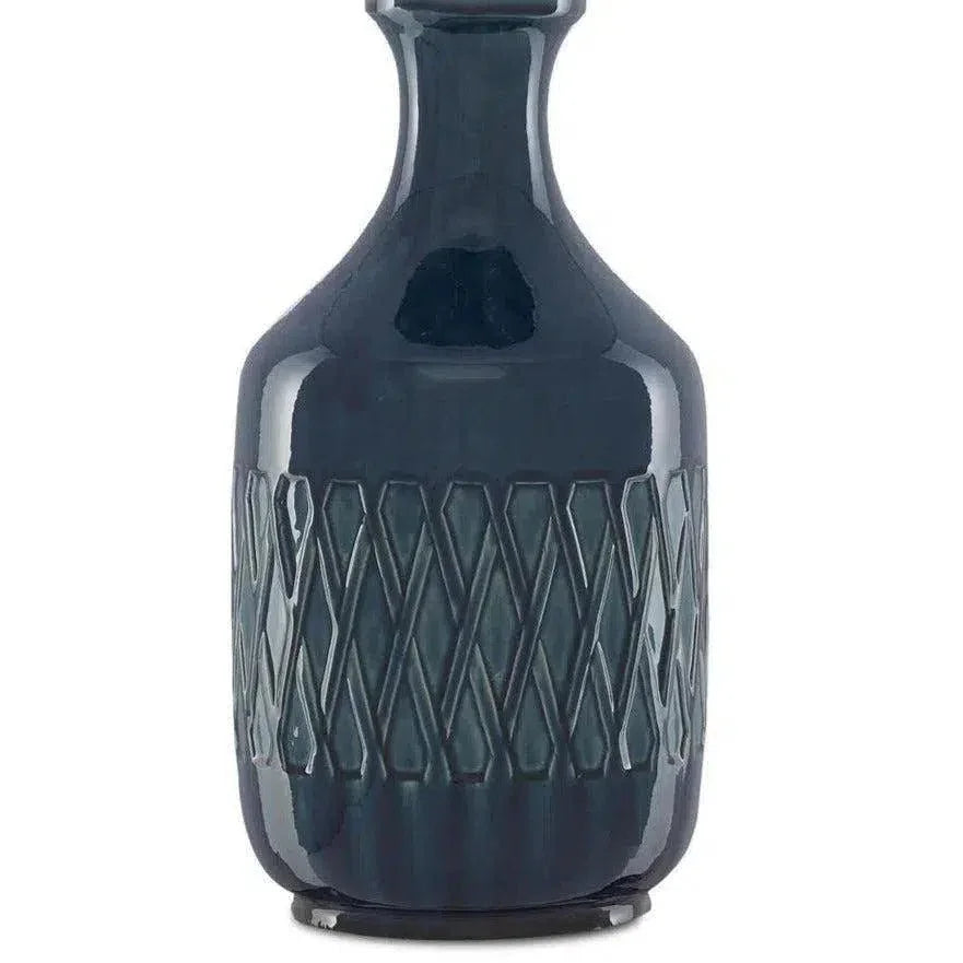 Ocean Blue Samba Blue Table Lamp - LOOMLAN - Currey & Co - Table Lamps