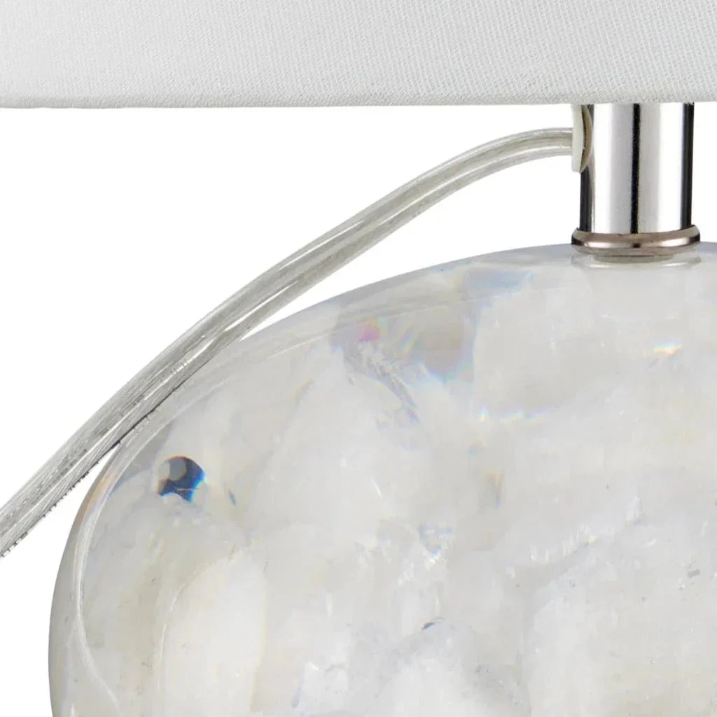 Odette White Quartz Table Lamp - LOOMLAN - Currey & Co - Table Lamps