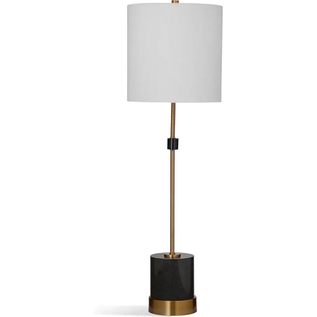 Ogden Metal and Marble Black Table Lamp - LOOMLAN - Bassett Mirror - Table Lamps