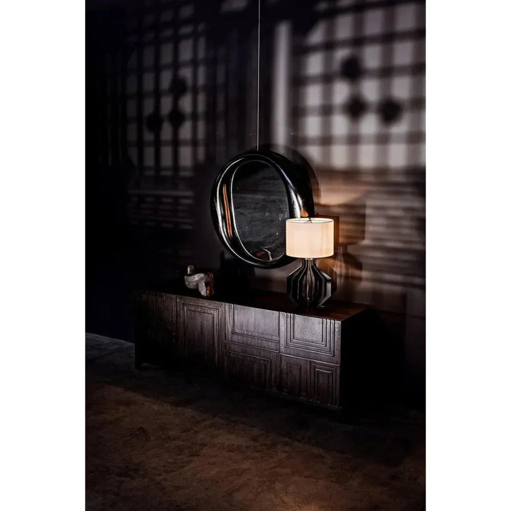 Oh Mirror, Charcoal Black Round Wall Mirror - LOOMLAN - Noir - Wall Mirrors