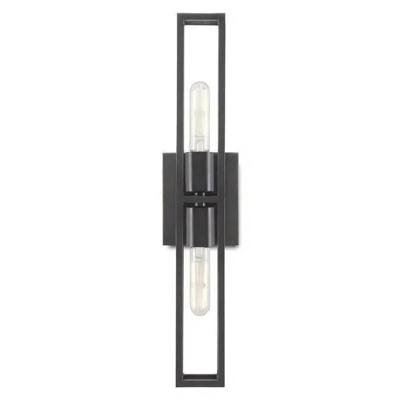 Oil Rubbed Bronze Bergen Bronze Wall Sconce - LOOMLAN - Currey & Co - Wall Sconces
