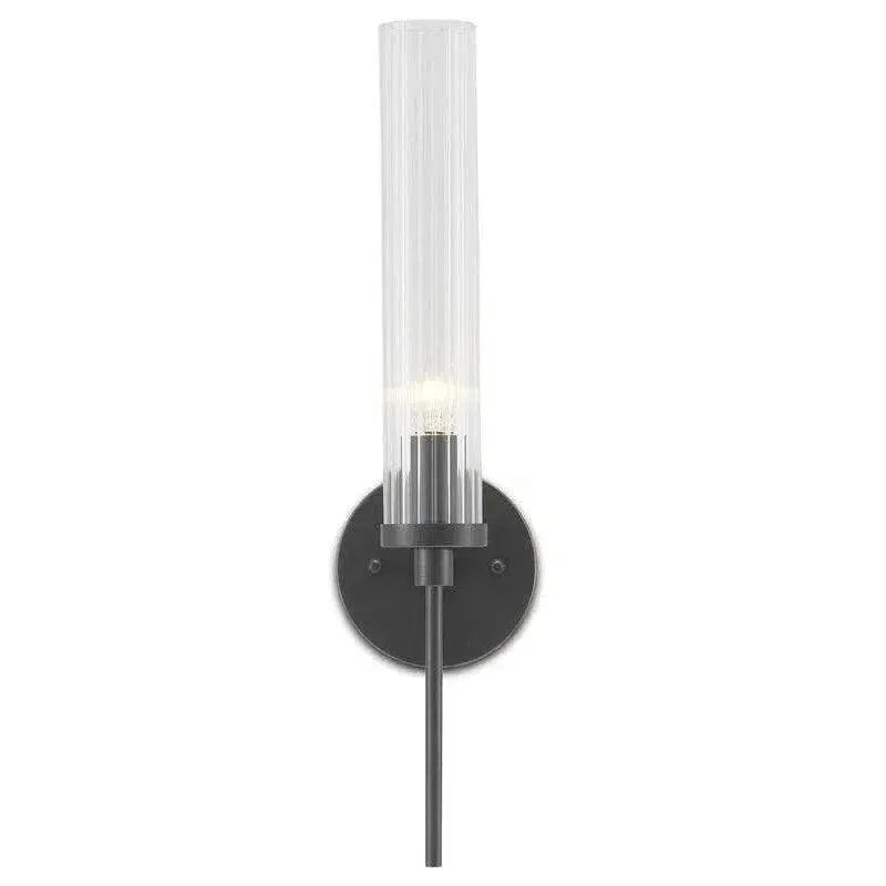 Oil Rubbed Bronze Clear Bellings Bronze Wall Sconce - LOOMLAN - Currey & Co - Wall Sconces
