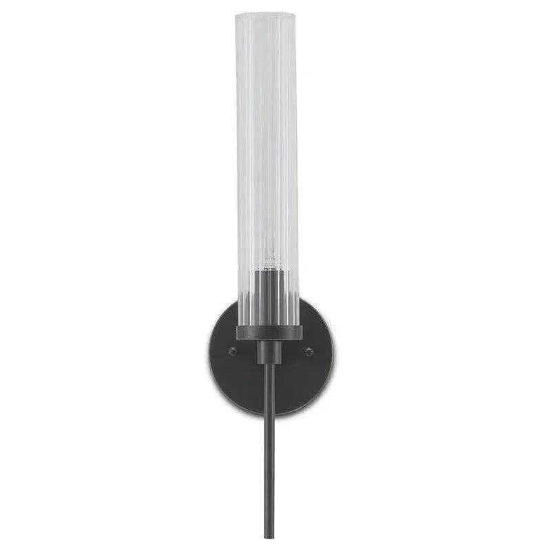 Oil Rubbed Bronze Clear Bellings Bronze Wall Sconce - LOOMLAN - Currey & Co - Wall Sconces
