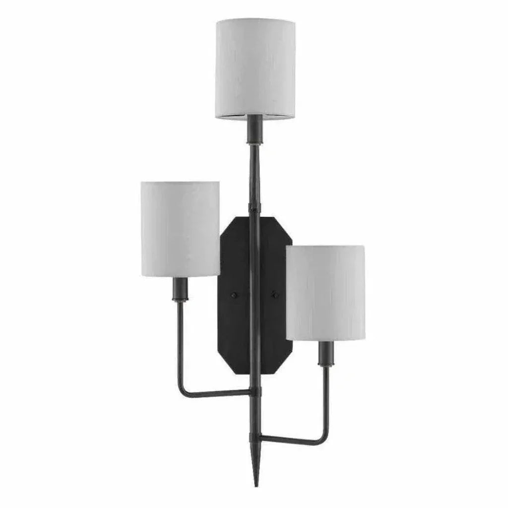 Oil Rubbed Bronze Knowsley Wall Sconce Left - LOOMLAN - Currey & Co - Wall Sconces