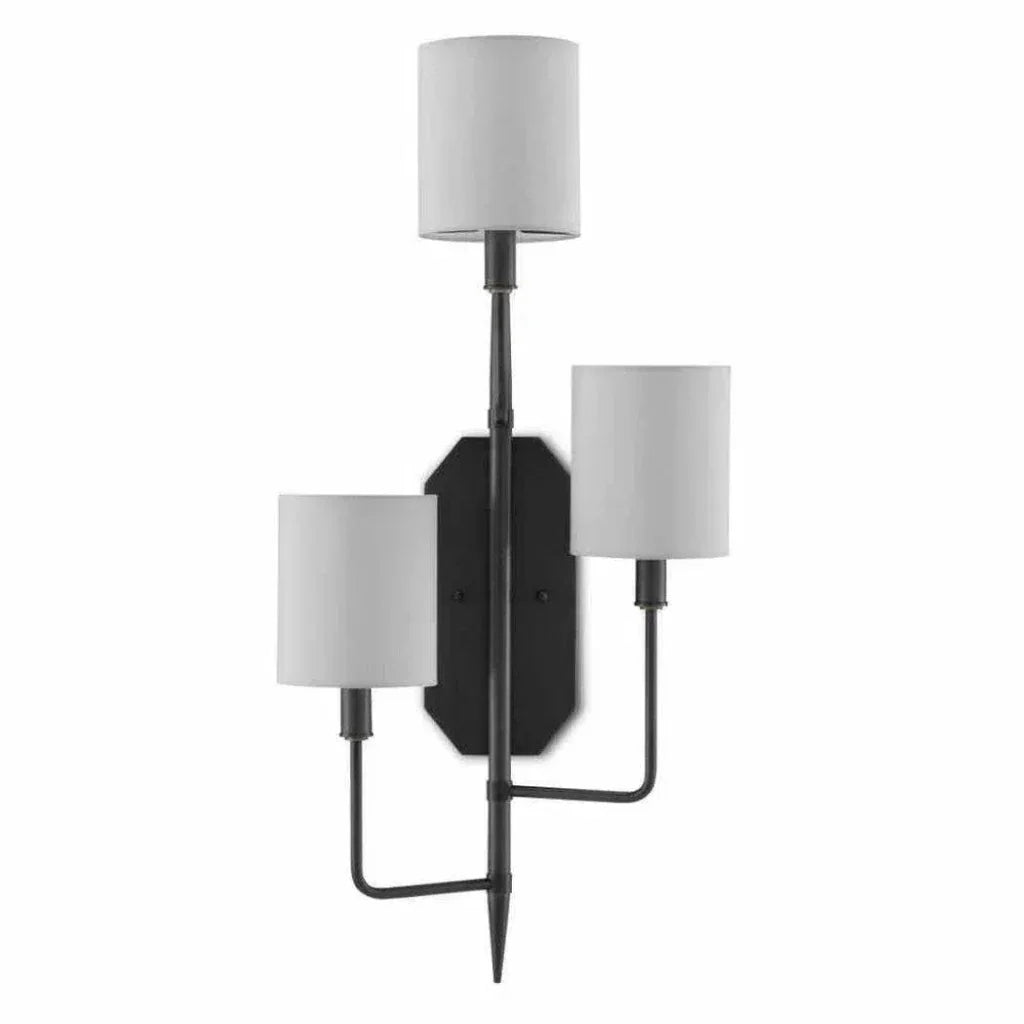 Oil Rubbed Bronze Knowsley Wall Sconce Right - LOOMLAN - Currey & Co - Wall Sconces