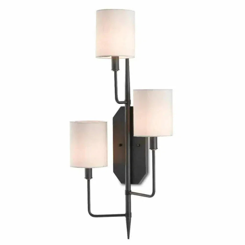 Oil Rubbed Bronze Knowsley Wall Sconce Right - LOOMLAN - Currey & Co - Wall Sconces