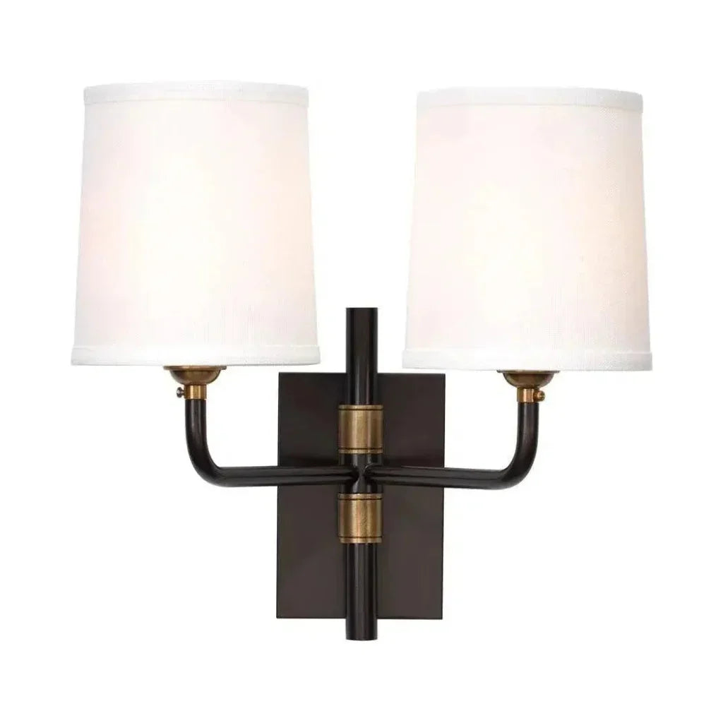 Oil Rubbed Bronze Lawton Double Arm Wall Sconce - LOOMLAN - Jamie Young - Wall Sconces