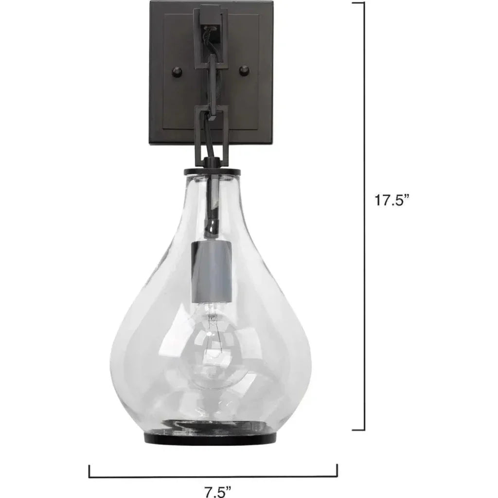 Oil Rubbed Bronze Tear Drop Wall Sconce - LOOMLAN - Jamie Young - Wall Sconces