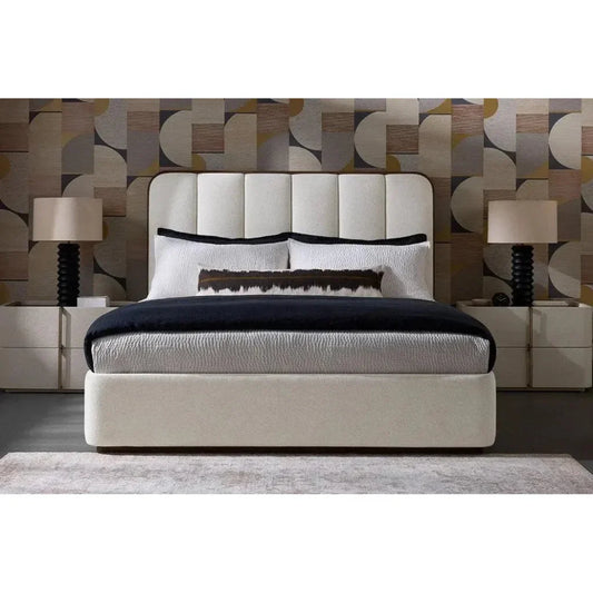 Oletto Table Lamp Beige Shade & Black Base - LOOMLAN - SUNPAN - Table Lamps